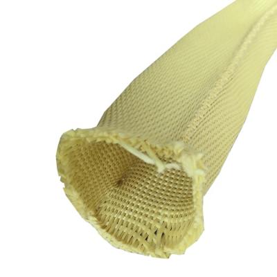 China Custom Flame Retardant Fire Resistant Functional YELLOW Color Aramid Tubular Webbing Webbing for sale