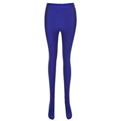 China Breathable Blue Slim Fluorescent Sportswear Gaiters Women Solid One Piece Pants for sale