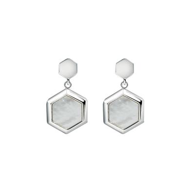 China S925 Sterling Silver Stud Earrings Quad Geometric Earrings for sale