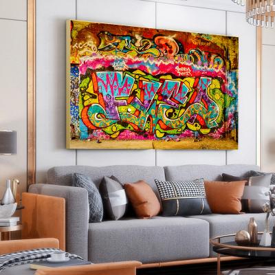 China Abstract Street Art Canvas Painting Graffiti Poster and Print Wall Art Pictures for Living Room Decor for sale