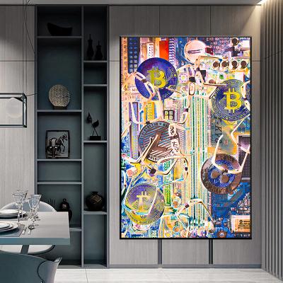 China Abstract Wall Art Canvas Painting Pictures of Art Abstract Prints Modern US Dollar Wall Poster for Living Room Home Decor for sale