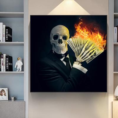 China Modern Creative Art Canvas Poster And Prints Modern 100 Dollar Money Picture Wall Decor Painting For Liviung Room for sale