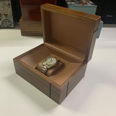 China Popular Branded Luxury Custom Wooden Box Slot Eco-friendly Logo Watch Case Clock Watch Simple Boxes for sale