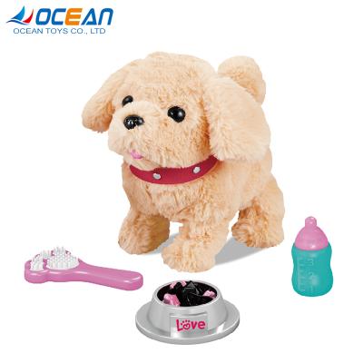 China Magnetic Plush Magnetic Control Plush Playset Grooming Pet Function Soft Toy Dog For Kids for sale