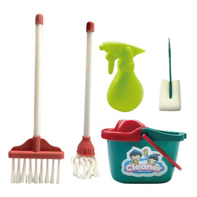 China MODEL TOY Pretend Play Accessory Sweep And Toys Kids Girl Cleaning Broom With Cleaning Carts for sale