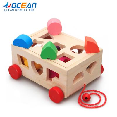 China DIY Building Brick Education Natural Wood Early Intelligence Wooden Block Game Toys For Kid for sale