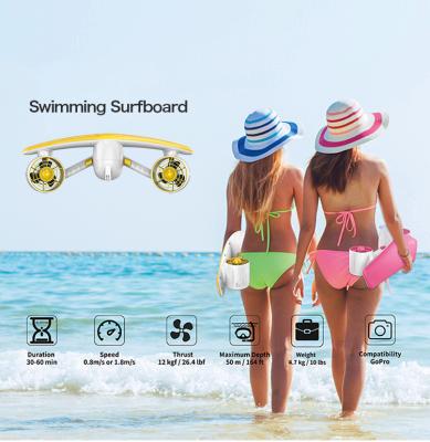 China Newest hot sale 2022 summer water swimming float electroplate electric sea scooters for teenagers 540*280*190 mm for sale