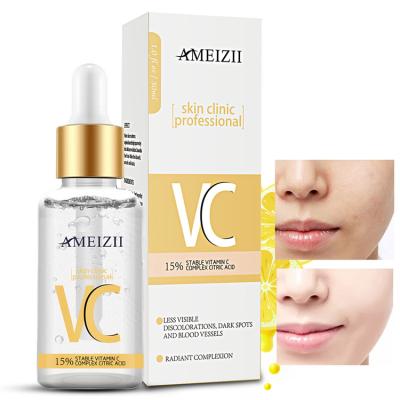 China Organic Skin Revitalizer Serum VC Skin Care Solution Packing Facial Kit For Women Gold Plant Extract Whitening Vitamin C Serum for sale