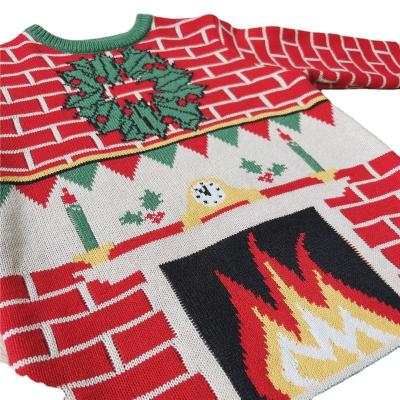 China INS QUICK DRY the same style knitting wholesale 100% acrylic Christmas sweater ugly home clothes for sale