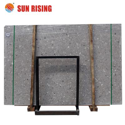 China Modern High Quality Dark Gray Terrazzo Slab For Sale for sale