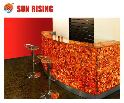 China Modern Custom Design Red Jasper Gemstone Slab For Bar Table for sale