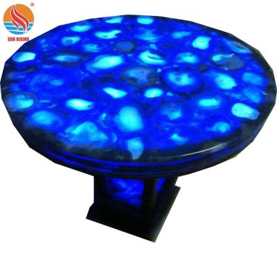 China Modern popular blue gemstone agate chart for sale