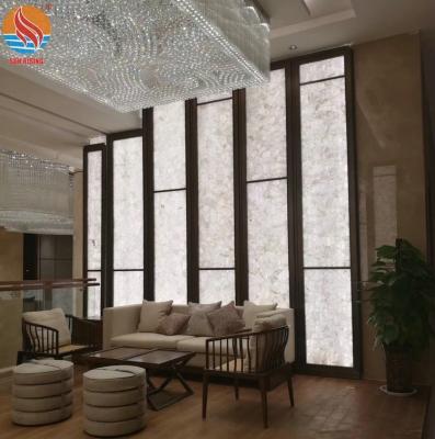 China Large Quartz Backlit White Semi Precious Stone Crystal Slabs for sale