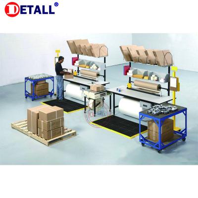 China Automatic warehouse ESD packing line table with side packing tworkbench for work house and factory warehouse even for sale