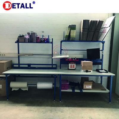 China Warehouse ESD Auto Height Adjustable Assembly Production Packing Line With Side Packing Table for sale