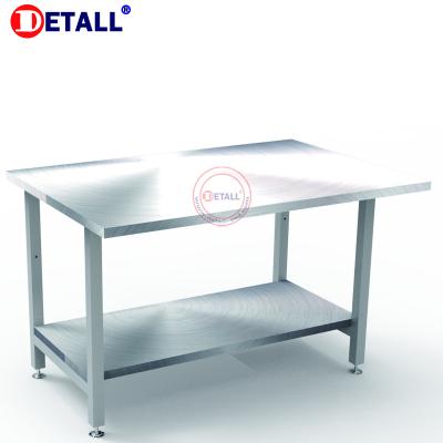 China Modern Material Workshop Stainless Steel Work Table With MDF Table Top for sale