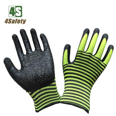 China 4SAFETY Latex Safety Glove Breathable Natural Latex Dipped Cotton Glove for sale