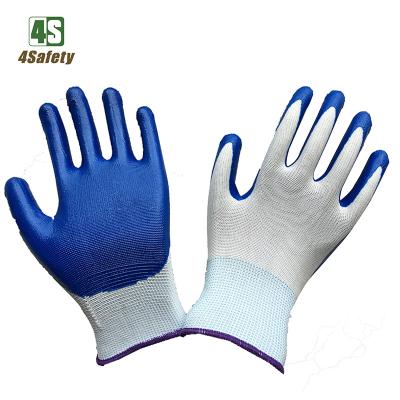 China 4SAFETY Breathable Nitrile Coated Safety Work Gloves for sale