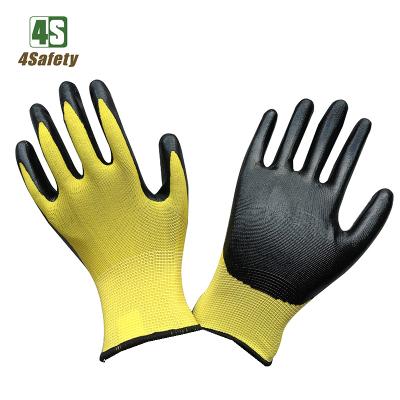 China Free Sample Knitted Liner 4SAFETY Safety Garden Gloves Nitrile Breathable for sale