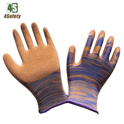 China Best Selling 4SAFETY High Quality Breathable Sponge Rubber Coated Garden Work Gloves for sale