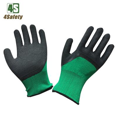 China 4SAFETY Breathable Hand Protector Rubber Sponge Rubber Coated Work Gloves for sale