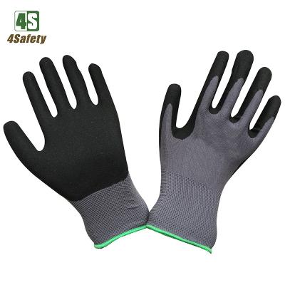 China 4SAFETY Breathable Nitrile Foam And Frosted Coated Safety Work Gloves for sale