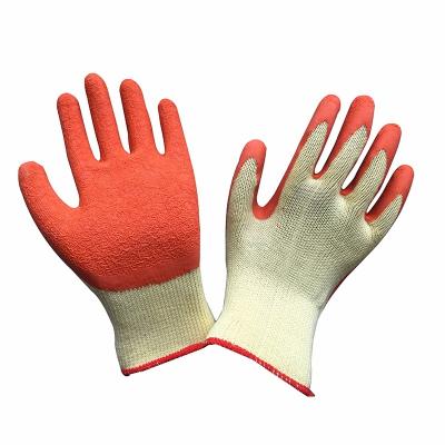 China Breathable Cotton Knitted 4SAFETY Latex Rubber Palm Coated Occupational Safety Working Gloves for sale