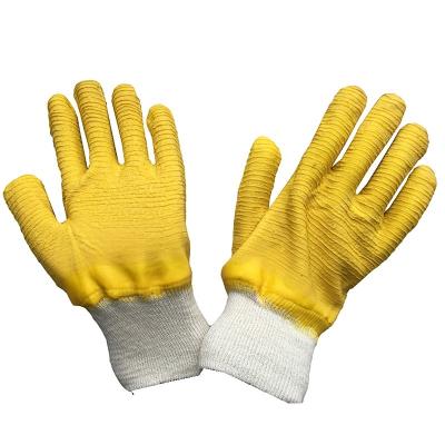 China Breathable Heavy Duty Orange Rubber Gloves 4SAFETY Latex Work for sale