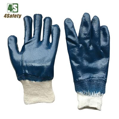 China 4SAFETY Breathable Oil And Gas Resistant Nitrile Coated Cotton Jersey Gloves for sale