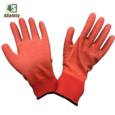 China Breathable 4SAFETY Ply Rubber Latex Dipped Working Hand Gloves for sale