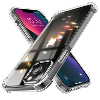 China Shockproof For iPhone 12 Transparent Phone Case Shockproof For iPhone 11 13 Pro Max Clear TPU Bumper Cover For iPhone Shockproof Clear Case for sale