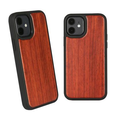 China Custom Anti-drop Phone Case Wood Slim PC+TPU Bumper For iPhone 12 Pro Max Eco-Friendly Wooden Case for sale