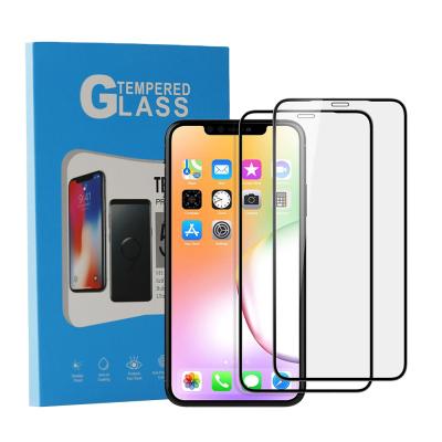 China Full Coverage 0.33mm Protector 2.5D Glue Customize Tempered Glass Screen Protector For Iphone 11 Pro Max Se for sale