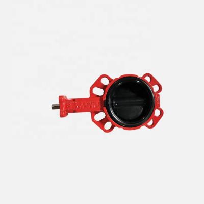 China General Spray Rubber Sealing Type Hara Iron Wafer Butterfly Valve DN50 for sale