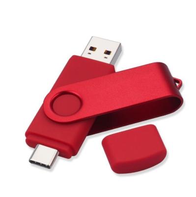 China Metal+PVC Factory Supply OTG USB Dual Flash Drive 4GB 8GB 16GB 32GB 64GB 128GB USB Flashdisk Type-C Pen Drive Pendrive for sale