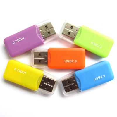 China Cheapest USB Mini Magnetic Stripe Card Reader 2020 Adapter High Quality High Speed ​​T-flash Memory Card Reader USB 2.0 TF For Micro SD Card for sale