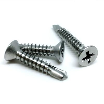 China Environmental protection hot selling high quality and cheap stainless steel flat head self-drilling wood screws for sale