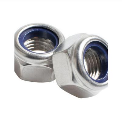 China Stable and durable products 1/4-20 3/8016 Aluminum Lock Nut 4-40 6-32 8-32 Hex Insert Nylon Lock Nut for sale