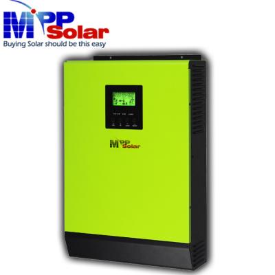 China 2400W 24V 110/120vac hybrid mppt solar inverter+80A mppt solar charger+60A battery charger 468*295*120 for sale