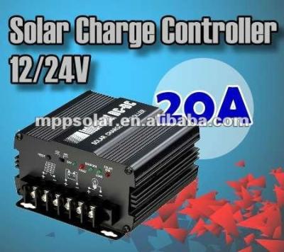 China Solar Charger PWM Charge 12v or 24v Controller PWM Solar Charge Controller 20A for sale