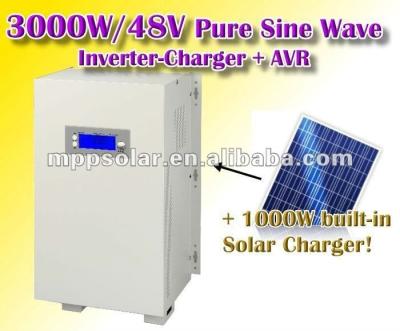 China 9000w Inverter 3000w Pure Sine Wave Inverter SOLAR Surge 48v AVR UPS Charger Off Grid Inverter 410*300*200mm for sale