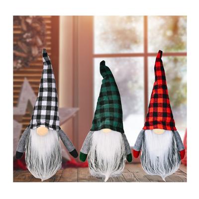 China Christmas Rudolph Punk Decoration Ornaments Christmas Lattice Hat Doll Dwarf Faceless Decor for sale