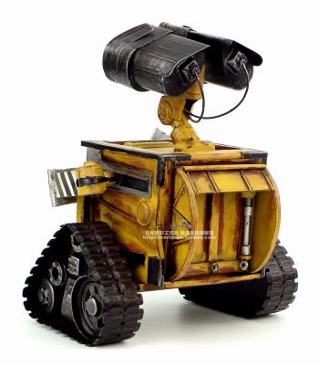 China Popular Antique Imitation Metal WALL - E Robot Vintage Metal Kid Toy Birthday Gift Coin Piggy Bank for sale