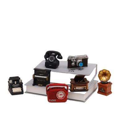 China Vintage Art Industrial Style Mini Telephone Piano Radio Ornament Resin Craft Model For Home Decoration for sale