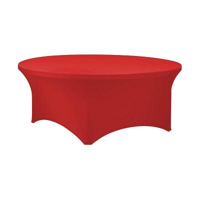 Китай 6ft Disposable Stretch Table Cloth Round Table Cloths Fitted Round Spandex Table Cover For Banquet продается