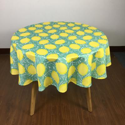 China Spring Waterproof Cheap Luminous Lemon Waterproof Outdoor Tablecloth For Party zu verkaufen