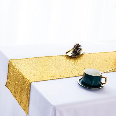 中国 Beautiful decoration high quality shiny colorful wedding table runner for banquet birthday party 販売のため