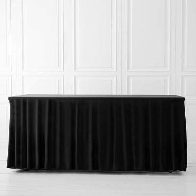 Κίνα Disposable Spandex Table Cover For Rectangle Tables And 6ft Fitted Table Cloth Wrinkle Resistant Table Cloth With Skirting προς πώληση