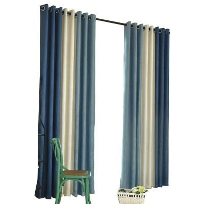 China 100% Polyester Blackout Door Hot Selling Thick Blackout Curtain Hot Cheap Price Blackout Curtain For Bedroom Living Room à venda