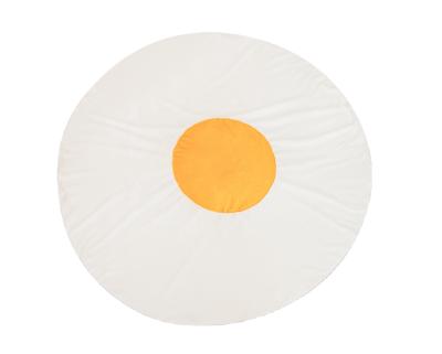 China White And Egg Yolk Blanket Anti Static Funny Flannel Printed Blanket for sale